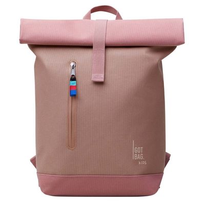 GOT BAG Kinder Rucksack Rolltop hellrosa Multi – nachhaltiger Rucksack