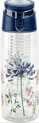 Trinkflasche mit Fruchteinsatz (Farbe: blau)