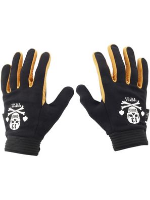 Lucky 13 Lederhandschuhe L13 Pirate Skull Gloves - Bl/Cg Black