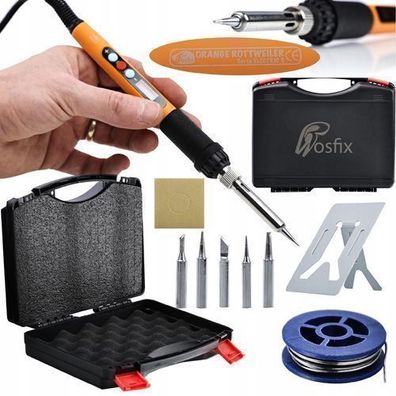 Rosfix Set Lötkolben Electric S 60W – LCD, 180–500°C, 6 Spitzen, 220V