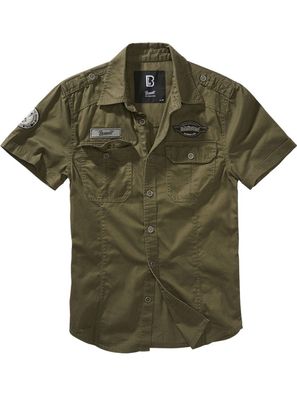 Brandit Herren Hemd Luis Vintage Shirt Short Sleeve Olive