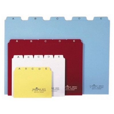 Durable Leitregister Kunststoff A-Z A5-quer weiß 25-teilig