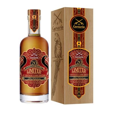 John Aylesbury Corsario 20th Anniversary 3th Cask Rum, 40% Vol. 0,5 l