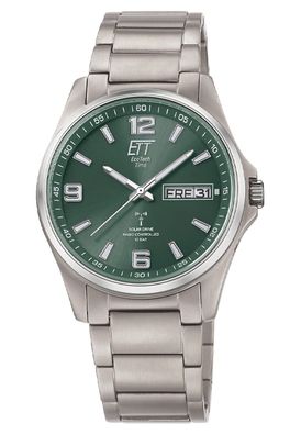ETT Eco Tech Time Funk-Solar Herrenuhr Everest Gents Titan/Grün EGT-11603-81M