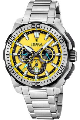 Festina Herren-Armbanduhr Chronograph Stahl/Gelb F20724/4