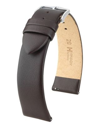 Hirsch Lederarmband für Uhren Toronto L 22 mm Braun 03702010-2-22