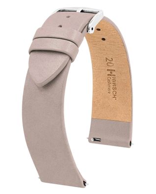 Hirsch Uhren-Armband Cashmere M 20 mm Leder Taupe 03902195-2-20