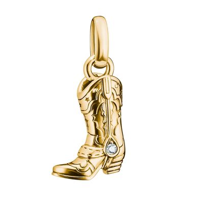 Thomas Sabo Schmuck Charm-Anhänger Cowboystiefel Goldfarben CC1325-M01-14