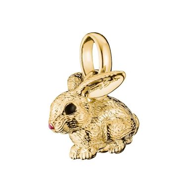 Thomas Sabo Schmuck Charm-Anhänger Hase Goldfarben CC1350-M05-39