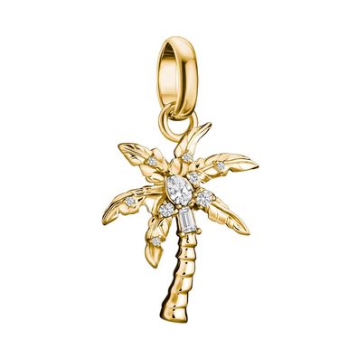 Thomas Sabo Schmuck Anhänger Palme Goldfarben CC1354-M01-14