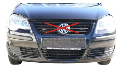 VW Polo 9N3 Stoßstange vorne Frontstoßstange Stoßfänger schwarz LC9Z Gittter