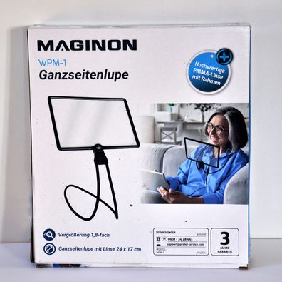 Ganzseiten Vergrößerungslupe Maginon WPM-1