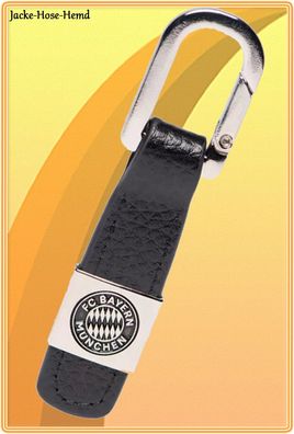 FC Bayern München Schlüsselanhänger Logo Leder Wappen offizielles Lizenzprodukt NEU