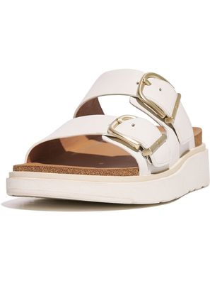 FitFlop Damen Sandalen Gen-FF Buckle Two-Bar Leather Slides HE8