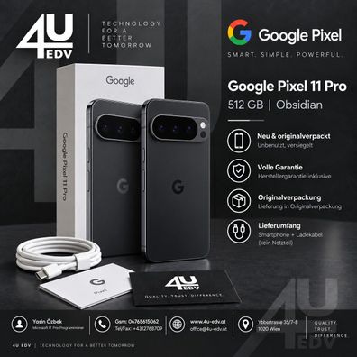 Google Pixel 11 Pro 512GB Obsidian Neu