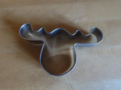 Figur Ausstechform Elchkopf Metall ca. 9,5 cm breit