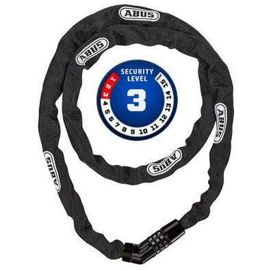 Kette 4804C, L = 110 cm, Ø = 4 mm, schwarz, Abus, 72482