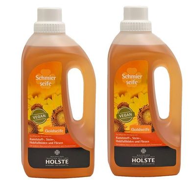 2x HOLSTE Flüssige Schmier Seife Schmierseife Goldseife flüssig, 2x 1000ml