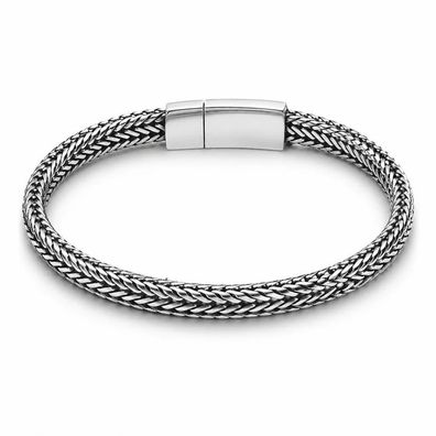 Armband Antik Silberfarben Doppelkette 20,5 cm Unisex Nickelfrei Biba