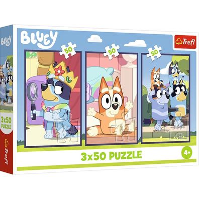 TREFL Puzzle Bluey: Familie von 3x50 Puzzles