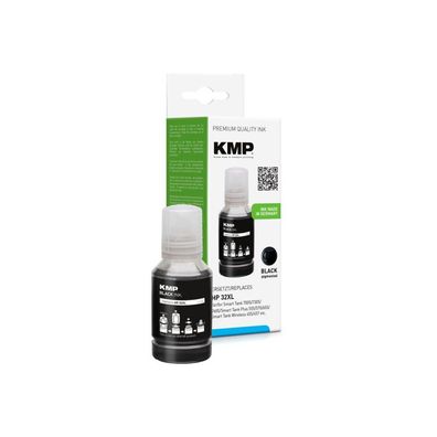 KMP schwarz Tintenflasche kompatibel zu HP 32XL (1VV24AE)