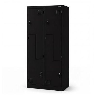 Schwarzer Kleiderschrank in L-Form: JULIA, 800 x 1850 x 400 mm