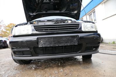 Polo 6N Stoßstange vorne breite Styling XXL Frontstoßstange schwarz L041 + Gitter