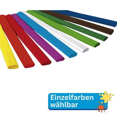 Krepppapier / Feinkrepp Einzelrollen, 50 x 250 cm