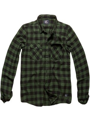 Vintage Industries Karo-Hemd Harley Shirt Green Check - Harley