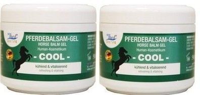 eco med NATUR Pferdebalsam Pferde Balsam Horse Gel erfrischend Kühlend, 2x 500ml
