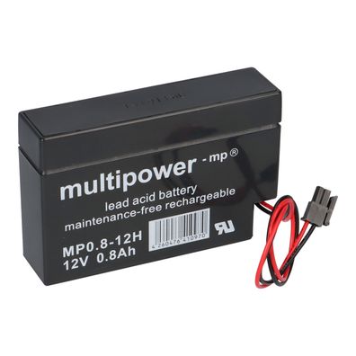 Amazon Multipower Blei-Akku MP0,8-12H Pb 12V 0,8Ah Heim und Haus Stecker