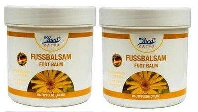 eco med Natur Fußbalsam Creme mit Arnika pflegender für müde Füße, 2x 250 ml