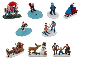 Diverse Figuren, Höhe 4,5 - 7,0 cm, Weihnachtsdorf