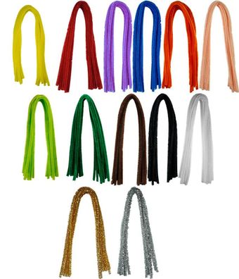 Pfeifenputzer in Einzelfarben Chenilledraht, 10 St. á 50 cm, D: 8 mm