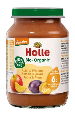 3x Holle Apfel & Pflaume 190g