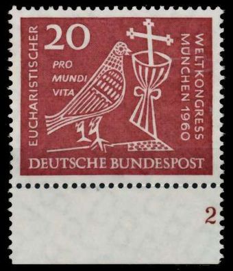 BRD 1960 Nr 331 postfrisch Formnummer 2 X95CF2A