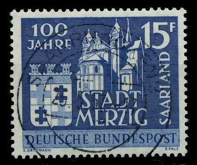 SAAR OPD 1957 Nr 401 zentrisch gestempelt X79C98E
