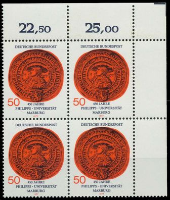 BRD 1977 Nr 939 postfrisch Viererblock ECKE-ORE X803D8A