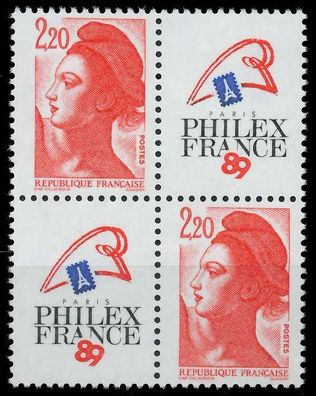 Frankreich 1985 Nr 2510AIZf-VB1 postfrisch Viererblock X6252FE