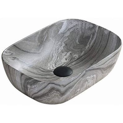 Mexen Rita Aufsatzwaschbecken 45 x 32 cm, Naturstein grau - 21084593