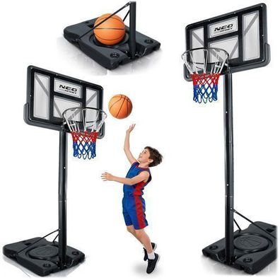 Verstellbarer Basketballkorb 135-300 cm, stabil, groß, Neo-Sport NS-282