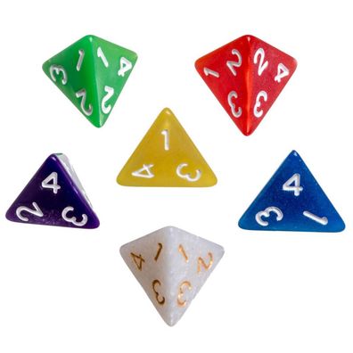 Würfel - 4-seitig - pearl - 50 Stück