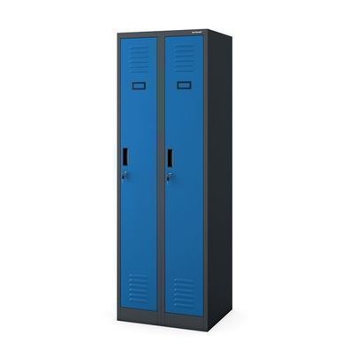 Zweifach-Personalschrank in Anthrazit und Blau: KACPER II, 600 x 1800 x 500 mm