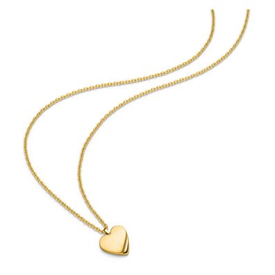 Boccia Schmuck Damen-Kette mit Herz-Anhänger Titan vergoldet 08083-02