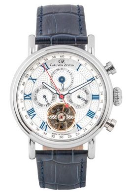 Carl von Zeyten Automatikuhr Limited Edition CVZ0088WHS Diersburg, Blau, Weiß