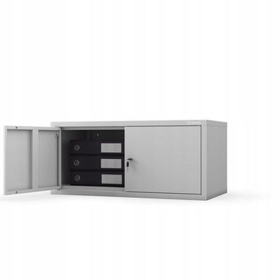 Aktenschrankaufsatz Aufsatz für Aktenschrank Büroschrank 38 x 80 x 40 cm Grau