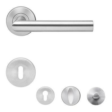 Karcher Türdrücker-Rosetten-Garnitur E300 SlimStyle Edelstahl matt Türgriff
