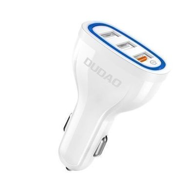 Dudao Auto-Ladegerät, Schnellladen, Quick Charge 3.0, QC3.0, 2.4A, 18W, 3x USB,