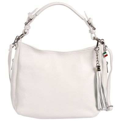 Florence Echtleder Hobo Bag Damen weiß OTF134W