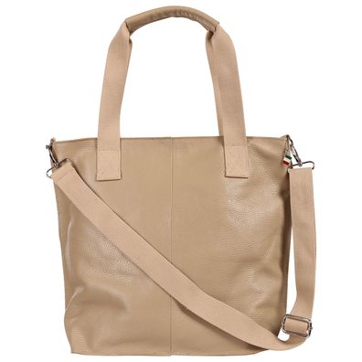 Florence Echtleder Damen taupe Shopper OTF161I